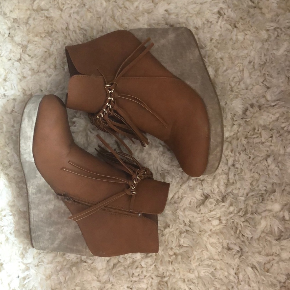Red leather booties. Super cute just not my style.